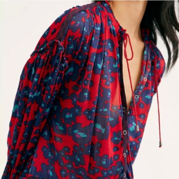 NWT $128R Free People Love Letter Floral Print Tunic Dress. Size Medium - Picture 2 of 14